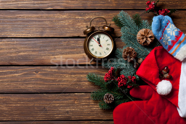 Alarm clock and Christmas stuff  Stock photo © Massonforstock