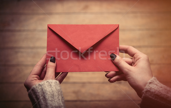 Stock photo: hands holding envelope