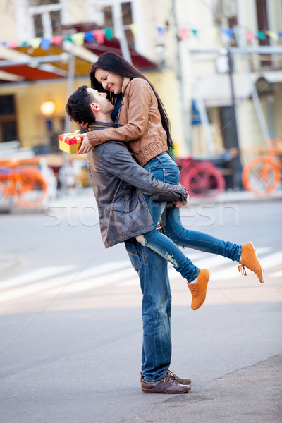 Foto stock: Foto · cute · Pareja · regalo