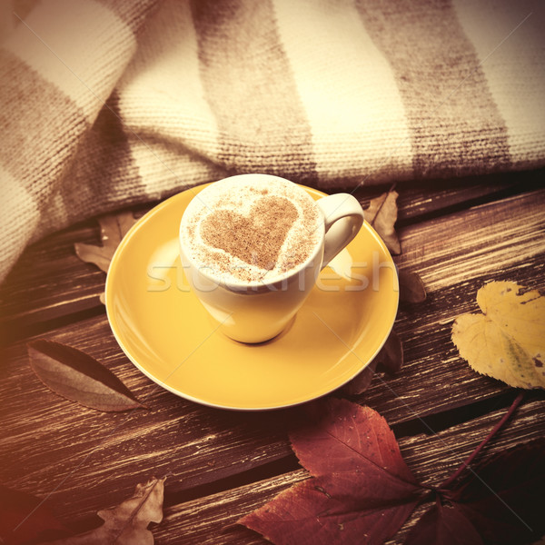 Toamnă Esarfă Cească De Cafea Masa De Lemn Cafea Inimă Imagine De Stoc C Volodymyr Nikulin Massonforstock 6866365 Stockfresh