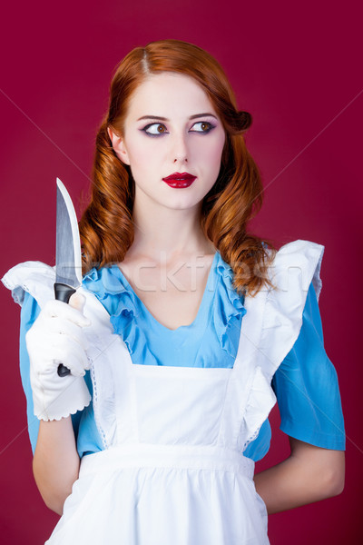 photo of beautiful young woman in Alice murderer character on th Stock photo © Massonforstock