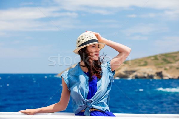 Foto hermosa barco mar isla Foto stock © Massonforstock