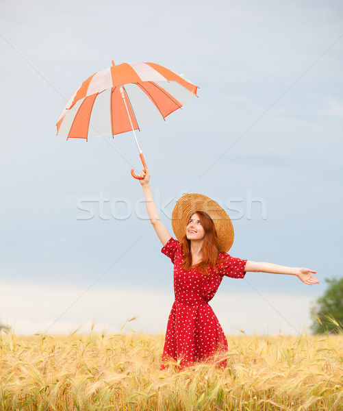 Fille parapluie femmes nature [[stock_photo]] © Massonforstock