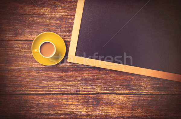Cup of coffee and blackboard  Stock photo © Massonforstock