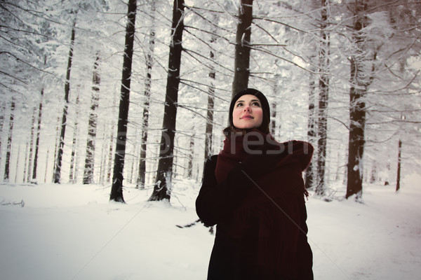Young girl in forest  Stock photo © Massonforstock