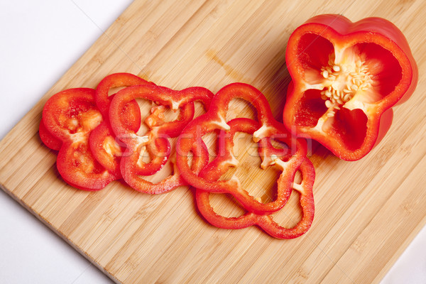 Bulgarian pepper on a table Stock photo © Massonforstock
