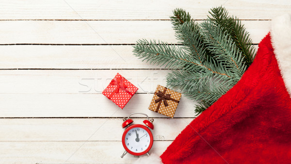 christmas gifts and alalrm-clock  Stock photo © Massonforstock