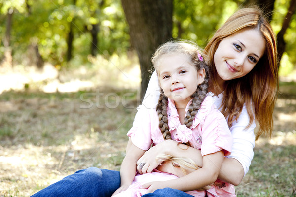 Stock photo: Mother and daughter at the park.