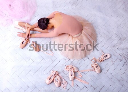Professionele balletdanser prestaties ballerina achtergrond Stockfoto © master1305