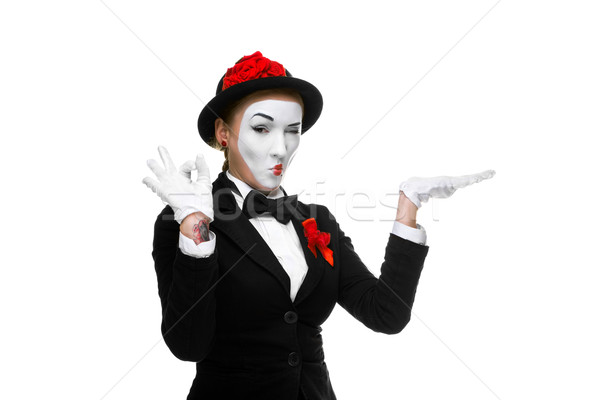 Portrait of the approving mime Stock photo © master1305