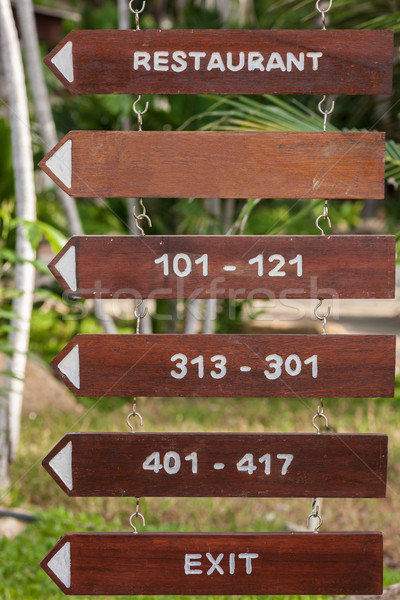 signboard on the beach at hotel, Koh Samui, Thailand Stock photo © master1305