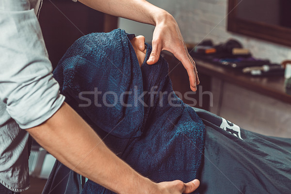 Hipster client visiting barber shop Stock photo © master1305