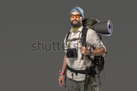 Portrait of a male fully equipped tourist  Stock photo © master1305