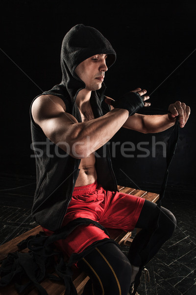 The hands of muscular man with bandage Stock photo © master1305