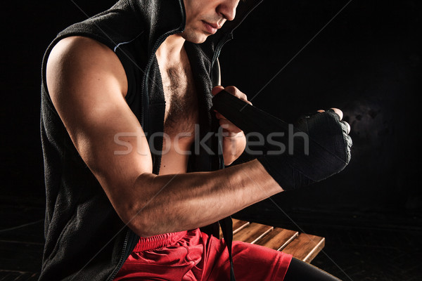 Eller kas adam bandaj eğitim kickboks Stok fotoğraf © master1305