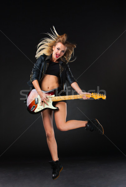 The beautiful girl with guitar Stock photo © master1305