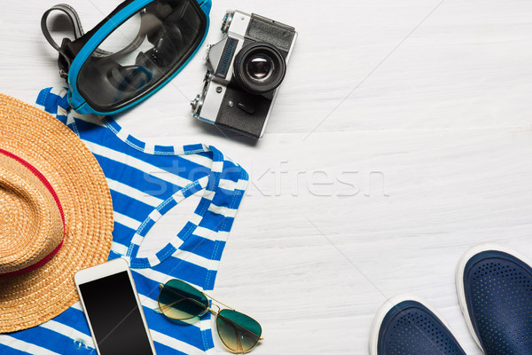Stock photo: The travel and clothing accessories apparel along for the men