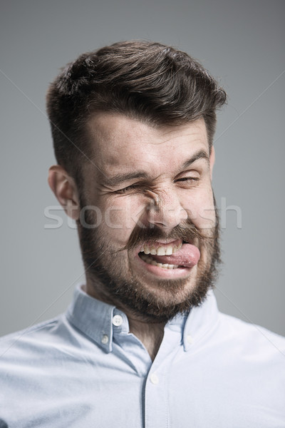 Stock photo: portrait of disgusted man