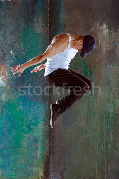 The man dancing hip hop choreography Stock photo © master1305