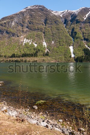 Sceniczny krajobrazy norweski niebo wody Zdjęcia stock © master1305