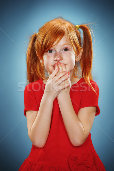 Beautiful portrait of a surprised little girl  Stock photo © master1305