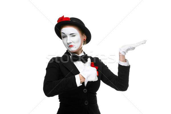Portrait of the approving mime Stock photo © master1305