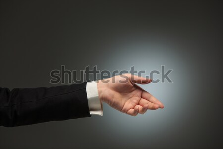 Dressed in a business suit caucasian male hand Stock photo © master1305