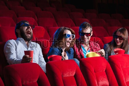 Völker Emotionen Kino Vielfalt menschlichen Freunde Stock foto © master1305