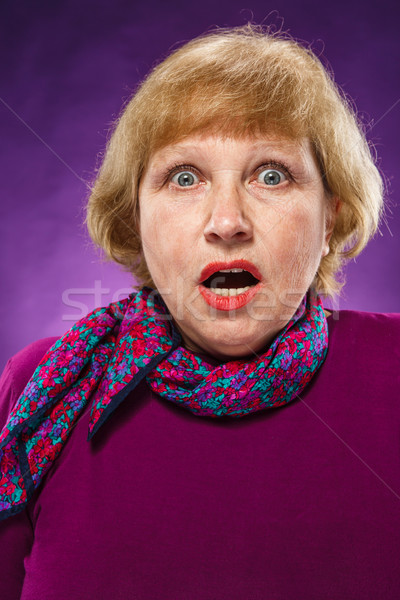 The frightened senior woman Stock photo © master1305