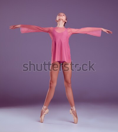 Young ballerina dancer showing her techniques Stock photo © master1305