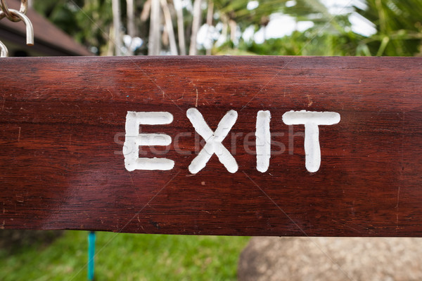 Exit sign at park Stock photo © master1305