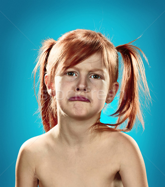 Beautiful portrait of a displeased disaffected little girl  Stock photo © master1305