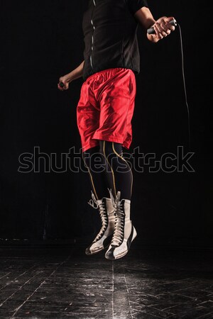Bacaklar kas adam halat eğitim kickboks Stok fotoğraf © master1305