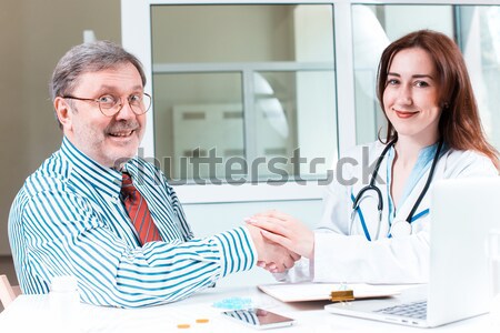 The patient and his doctor in medical office Stock photo © master1305