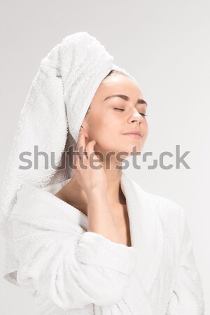 The girl with a clean skin in bathroom Stock photo © master1305