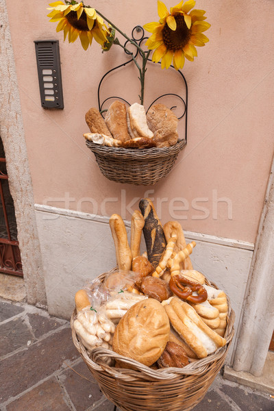 Stock photo: Cart of bread in the streets