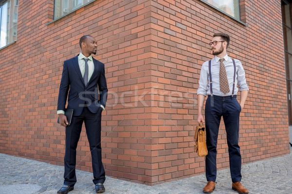 Porträt Business-Team zwei Männer stehen Hintergrund Stock foto © master1305