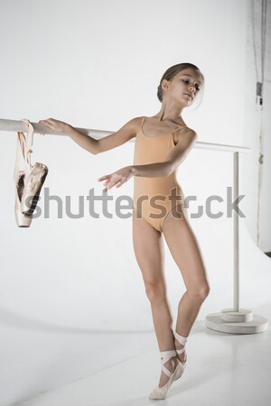 Woman holding meter measuring perfect shape of her beautiful body  Stock photo © master1305