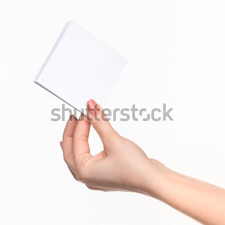 The cone in female hands on white background Stock photo © master1305