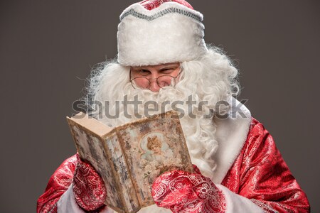 Zdjęcia stock: Święty · mikołaj · czytania · książki · szczęśliwy · okulary · starej · książki