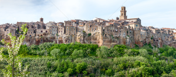 Stock photo: City on the clif in  Italy 