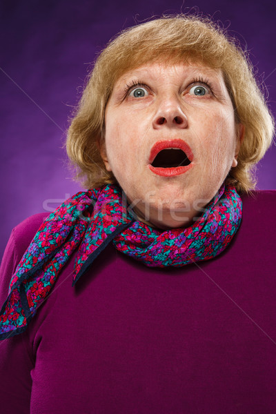 The frightened senior woman Stock photo © master1305