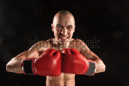 Genç kickboks siyah genç erkek atlet Stok fotoğraf © master1305