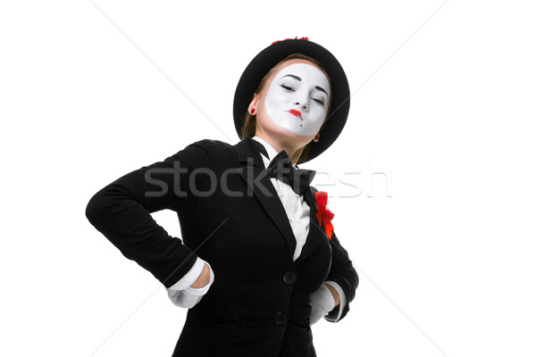 Portrait of the proud and arrogant mime  Stock photo © master1305