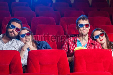 Völker Emotionen Kino Vielfalt menschlichen Freunde Stock foto © master1305