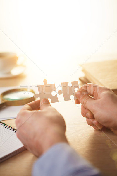 Stockfoto: Gebouw · business · succes · handen · raadpleging · marketing