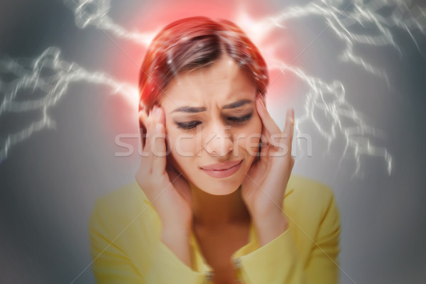 The young woman's portrait with pain emotions Stock photo © master1305