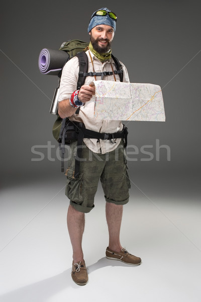Portrait of a male fully equipped tourist  Stock photo © master1305