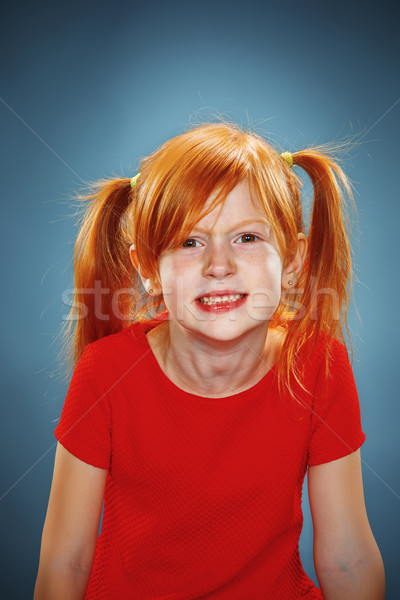 Beautiful portrait of a displeased disaffected little girl  Stock photo © master1305