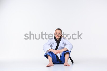 The karate girl with black belt  Stock photo © master1305